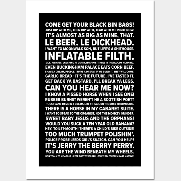 Phoenix Nights Quotes Wall Art by barberdesigniow